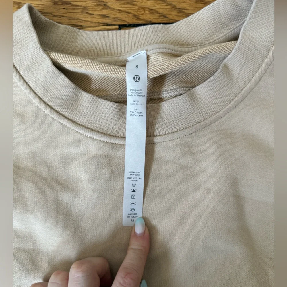 lululemon Perfectly Oversized Crewneck Sweatshirt - Size 8